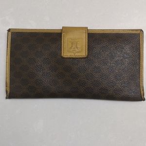 Celine Paris Vintage Triomphe Canvas Wallet